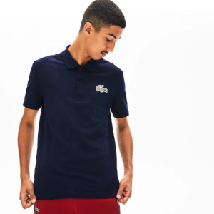 Lacoste Men's Regular Fit Checkered-Logo Piqué Polo Shirt