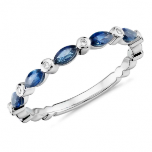 Blue Nile Marquise 藍寶石鑽戒