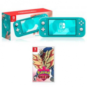 Nintendo Switch Lite Turquoise + Nintendo Pokemon Shield/Sword @ eBay