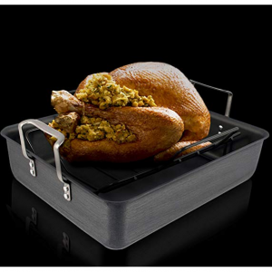 Calphalon Classic Hard-Anodized 16-Inch Roasting Pan with Nonstick Rack