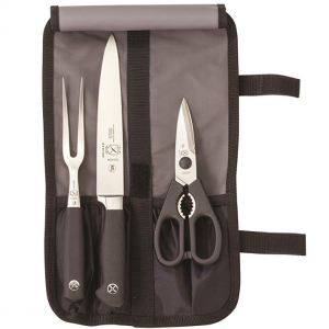 Mercer Culinary Genesis 4-Piece Forged Carving Set, Steel/Black