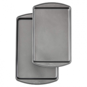 Wilton Perfect Results Premium Non-Stick Bakeware Cookie Baking Sheets Set, 2-Piece