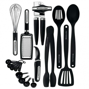 KitchenAid KC448BXOBA 17-Piece Tools and Gadget Set, Black