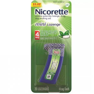 Nicorette 4mg 迷你锭剂停止吸烟辅助-薄荷