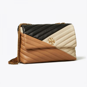 KIRA CHEVRON COLOR-BLOCK CONVERTIBLE SHOULDER BAG