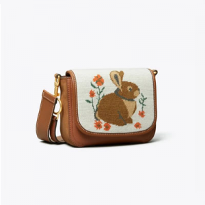 PERRY NEEDLEPOINT BUNNY FLAP CROSSBODY