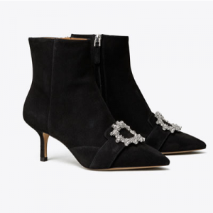 CRYSTAL-BUCKLE BOOTIE
