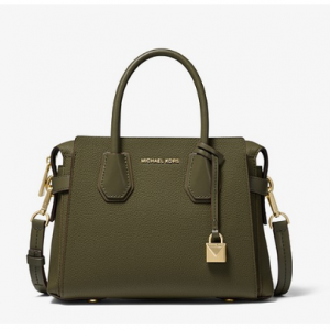 MICHAEL MICHAEL KORS Mercer Small Pebbled Leather Belted Satchel