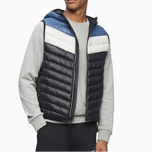 Calvin Klein Packable Colorblock Logo Zip Vest