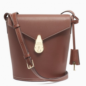 Calvin Klein Lock Leather Small Bucket Bag