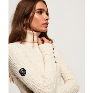 Croyde Roll Neck Cable Knit Jumper