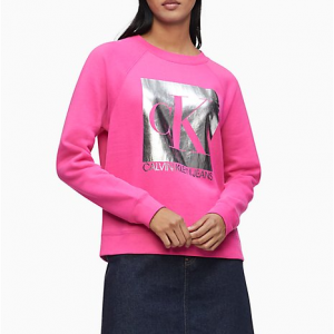 Calvin Klein Monogram Logo Neon Crewneck Sweatshirt