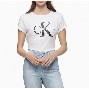 Calvin Klein Metallic Monogram Logo 女士T恤