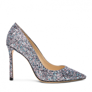 JIMMY CHOO Romy 100 亮片高跟鞋