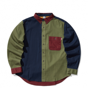 CHUMS 饰口袋拼色衬衫