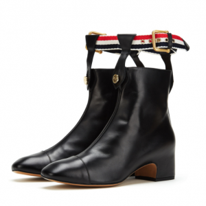 THOM BROWNE 饰条纹织带短靴