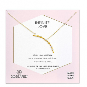 Dogeared 14K镀银水晶锁骨链