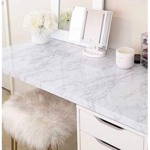 practicalWs 11.8" x 78.7"大理石花纹装饰贴纸，旧物改造必备 @ Amazon