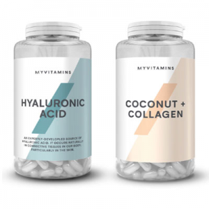 好肌肤套装（玻尿酸精华+胶原蛋白椰子油）帮助肌肤减少爆痘的可能性，补水祛黄帮助平滑肌肤