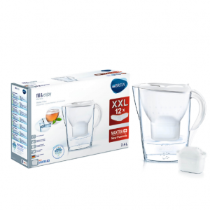 BRITA Maxtra+ Marella Cool Water Filter Jug Annual Pack with 12 Cartridges - White @ The Hut