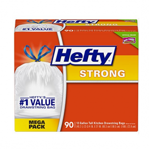 Hefty 超耐用垃圾袋 90袋装 13加仑 @ Amazon
