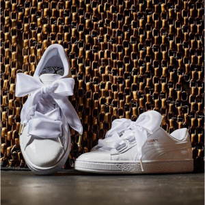 PUMA  Basket Heart Patent 蝴蝶结系带女鞋