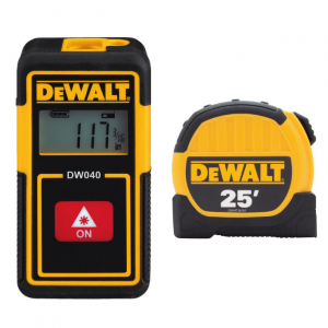 40 ft. Lithium-Ion Rechargeable Pocket Laser Distance Measurer and 25 ft. x 1-1/8 in. Tape Measure