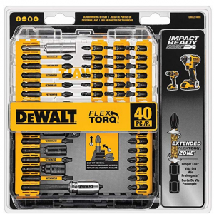 DEWALT Screwdriver Bit Set, Impact Ready, FlexTorq, 40-Piece (DWA2T40IR) @ Amazon