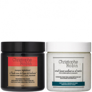Christophe Robin Sea Salt Scrub & Regenerating Mask with Rare Prickly Pear Seed Oil