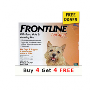 Frontline Top Spot Small Dogs 0-22 lbs (Orange),  doses