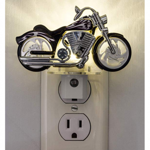 白菜价：GE 10904 摩托车造型LED小夜灯 黑色/银色 @ Amazon