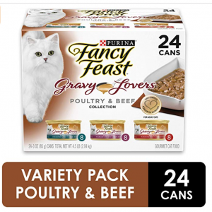 Purina Fancy Feast Gravy Lovers Poultry & Beef Feast Collection Wet Cat Food Variety Packs@Amazon
