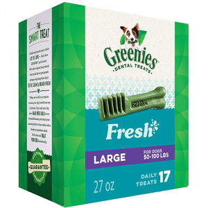 GREENIES Fresh Natural Dental Dog Treats, 27oz Pack @ Amazon