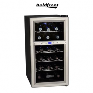 Koldfront  具有双热电冷却区的14英寸宽18瓶酒柜