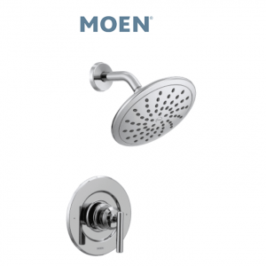 Moen Gibson 淋浴龙头，单把手和正温度技术