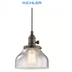 Kichler Avery 8英寸宽迷你吊灯，带有钟罩