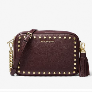 MICHAEL MICHAEL KORS Jet Set Medium Studded Leather Camera Bag