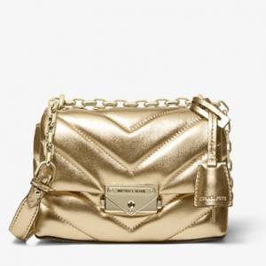 MICHAEL MICHAEL KORS Cece Extra-Small Quilted Metallic Leather Crossbody Bag