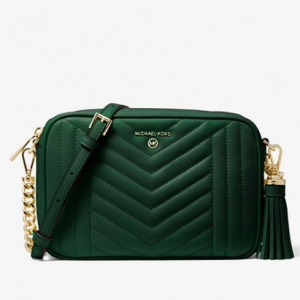 MICHAEL MICHAEL KORS Jet Set Medium Quilted Leather Camera Bag