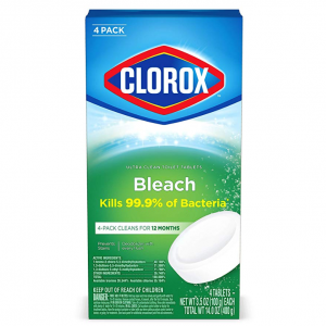 Clorox Automatic Toilet Bowl Cleaner Tablets with Bleach – 3.5 Ounces Each, 4 Count @ Amazon