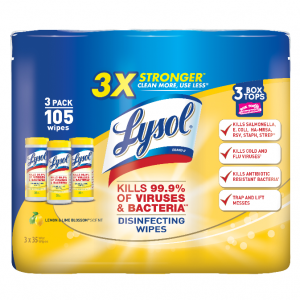 Lysol Disinfecting Wipes, Lemon & Lime Blossom, 105ct (3X35ct) @ Walmart
