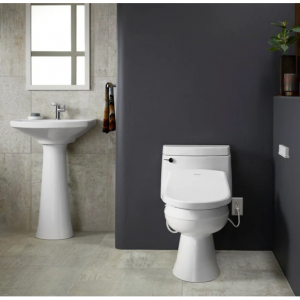 Kohler Novita 细长碗坐马桶盖,带暖风干燥机,加热座椅和侧面板控件