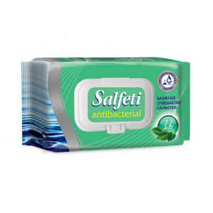 Salfeti, Антибактериальные салфетки, 72 шт.
