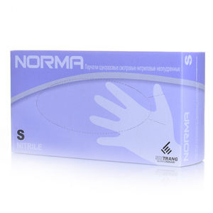 NORMA, Перчатки нитриловые сиреневые, размер S, 100 шт.