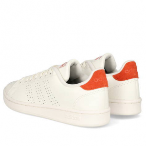 adidas アディダス ADVANCOURT LEA W レディーススニーカー(アドバンコートレザーW) EG3938 クラウドホワイト/クラウドホワイト/グローリーアンバー