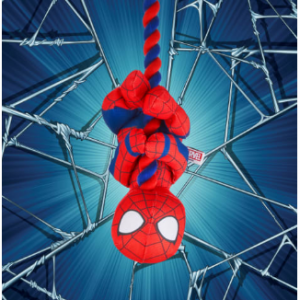 Marvel Spider-Man Plush and Rope Dog Toy, Large