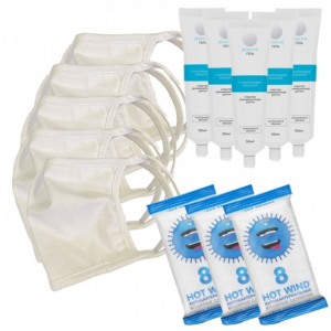 Forest Маска защитная, дезинфицирующий гель Дезснаб и антибактериальные салфетки Lovular