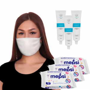 Forest Маска защитная, дезинфицирующий гель для рук Дезснаб и влажные антибактериальные салфетки