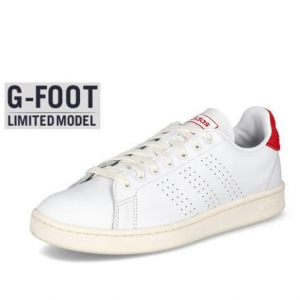 adidas アディダス ADVANCOURT P LEA M メンズスニーカー(アドバンコートPレザーM) EG3773 [GF] フットウェアホワイト/フットウェアホワイト/スカーレット[AS