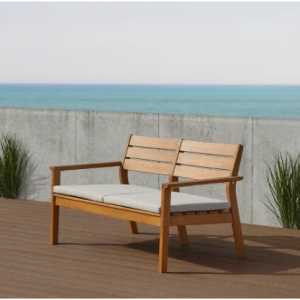 Real Flame Hale 51-3/4" 宽框烯烃软垫户外长凳